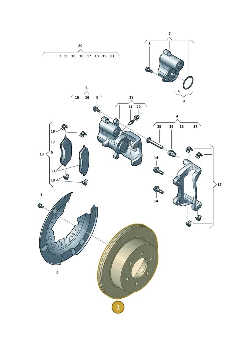 2HJ615601D — Volkswagen Amarok (2022-2025) diagram 2hb615510, position 1