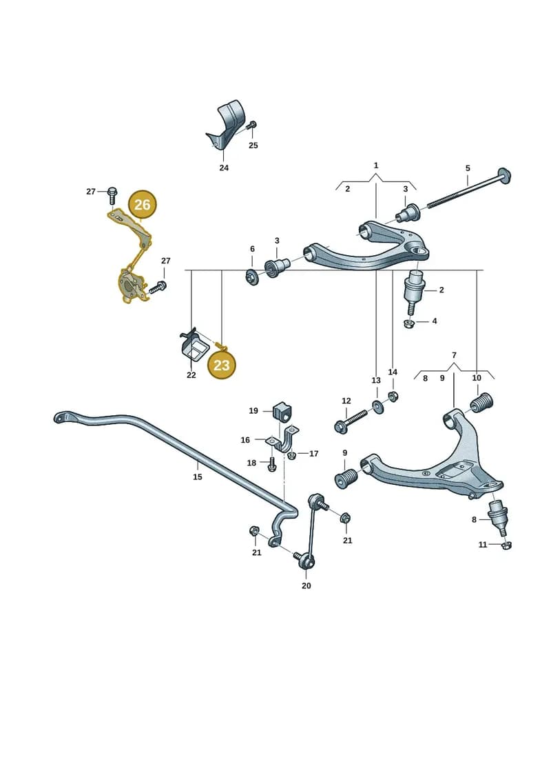 2HJ616571 — Volkswagen Amarok (2022-2025) diagram 2hb407200, position 23+26