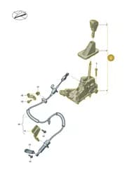 2HJ713041DW30 Volkswagen Selector Mechanism (Madras Brown W30)