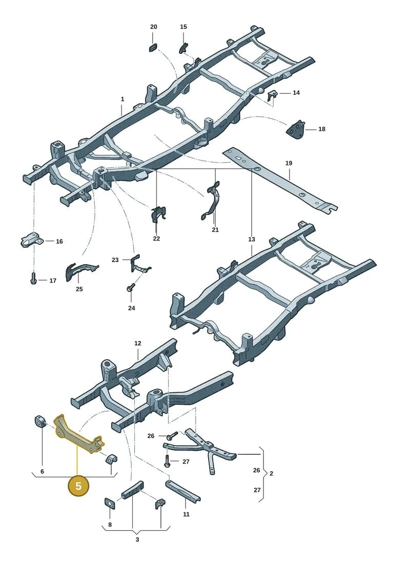2HJ803141D — Volkswagen Amarok (2022-2025) diagram 2hb803010, position 5