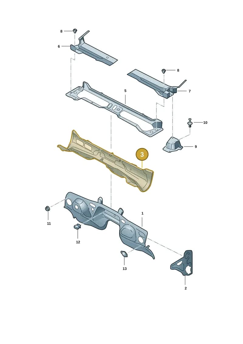 2HJ805261F — Volkswagen Amarok (2022-2025) diagram 2hb805200, position 3