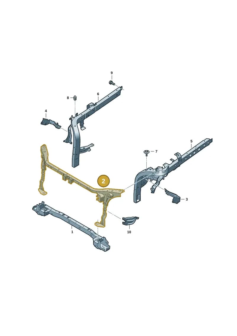 2HJ806062A — Volkswagen Amarok (2022-2025) diagram 2hb805000, position 2