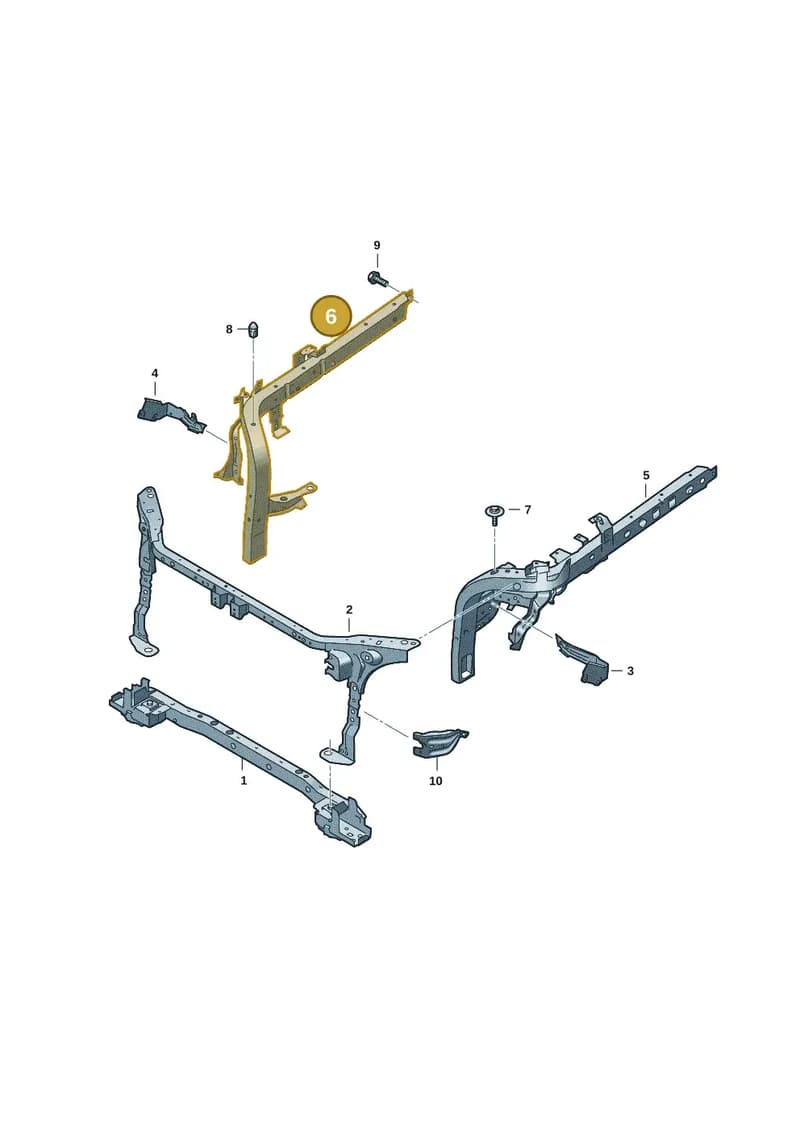 2HJ806074B — Volkswagen Amarok (2022-2025) diagram 2hb805000, position 6