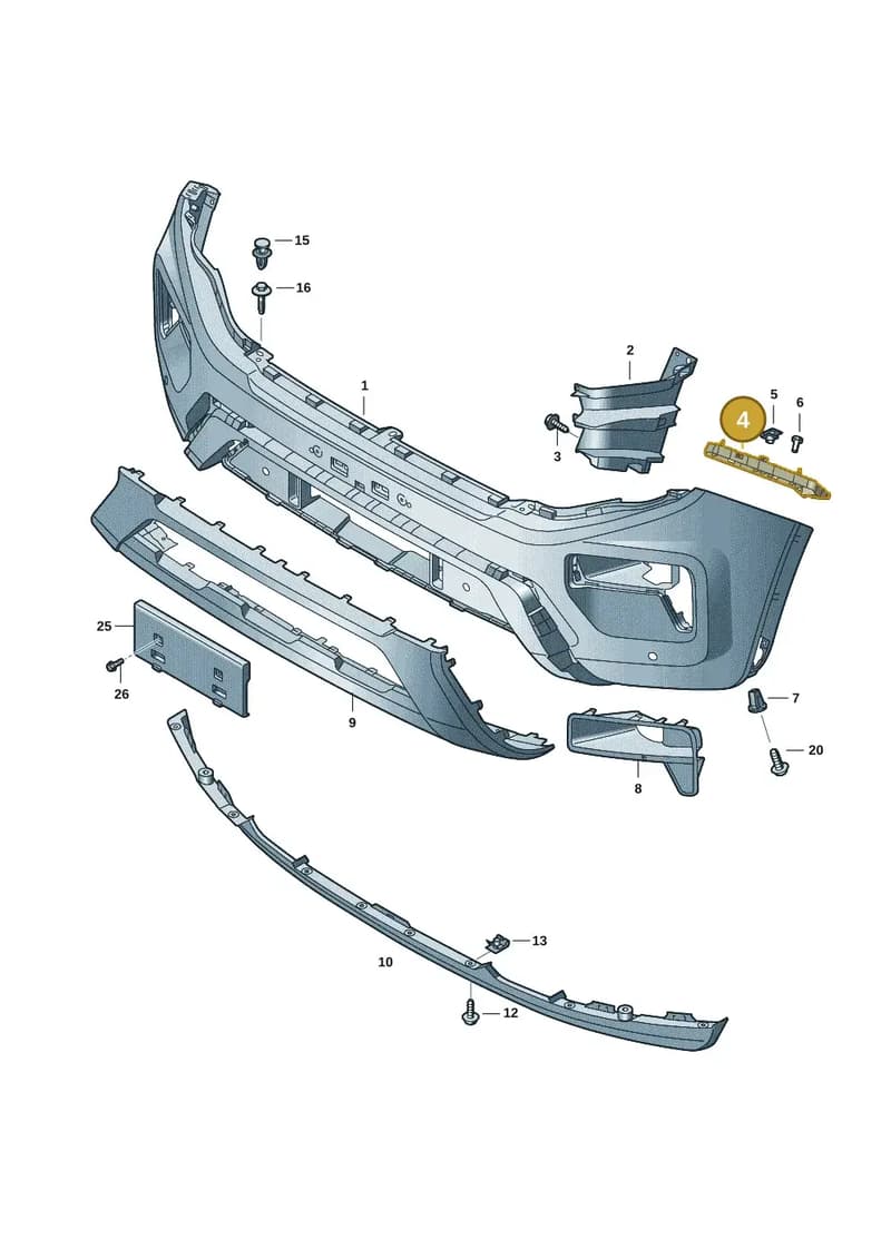 2HJ807194D — Volkswagen Amarok (2022-2025) diagram 2hb807020, position 4
