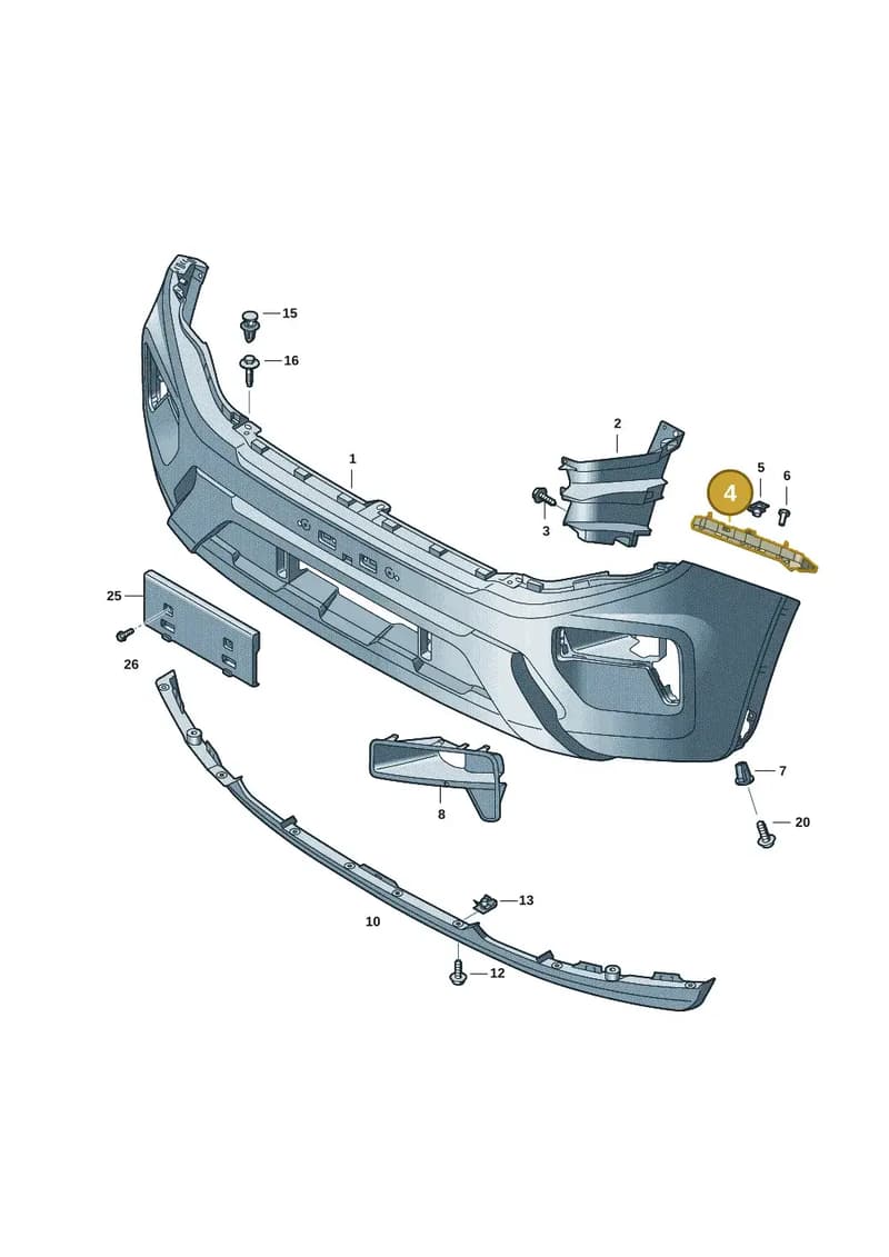 2HJ807194D — Volkswagen Amarok (2022-2025) diagram 2hb807010, position 4