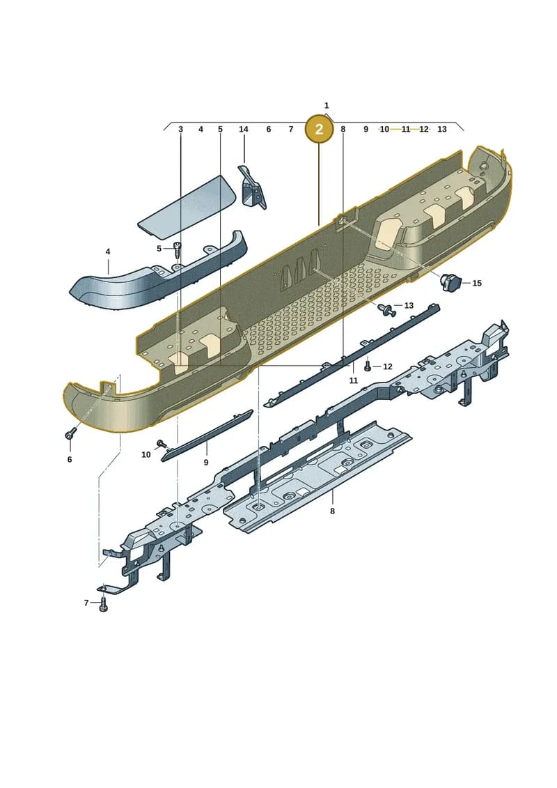 2HJ807421K — Volkswagen Amarok (2022-2025) diagram 2hb807060, position 2