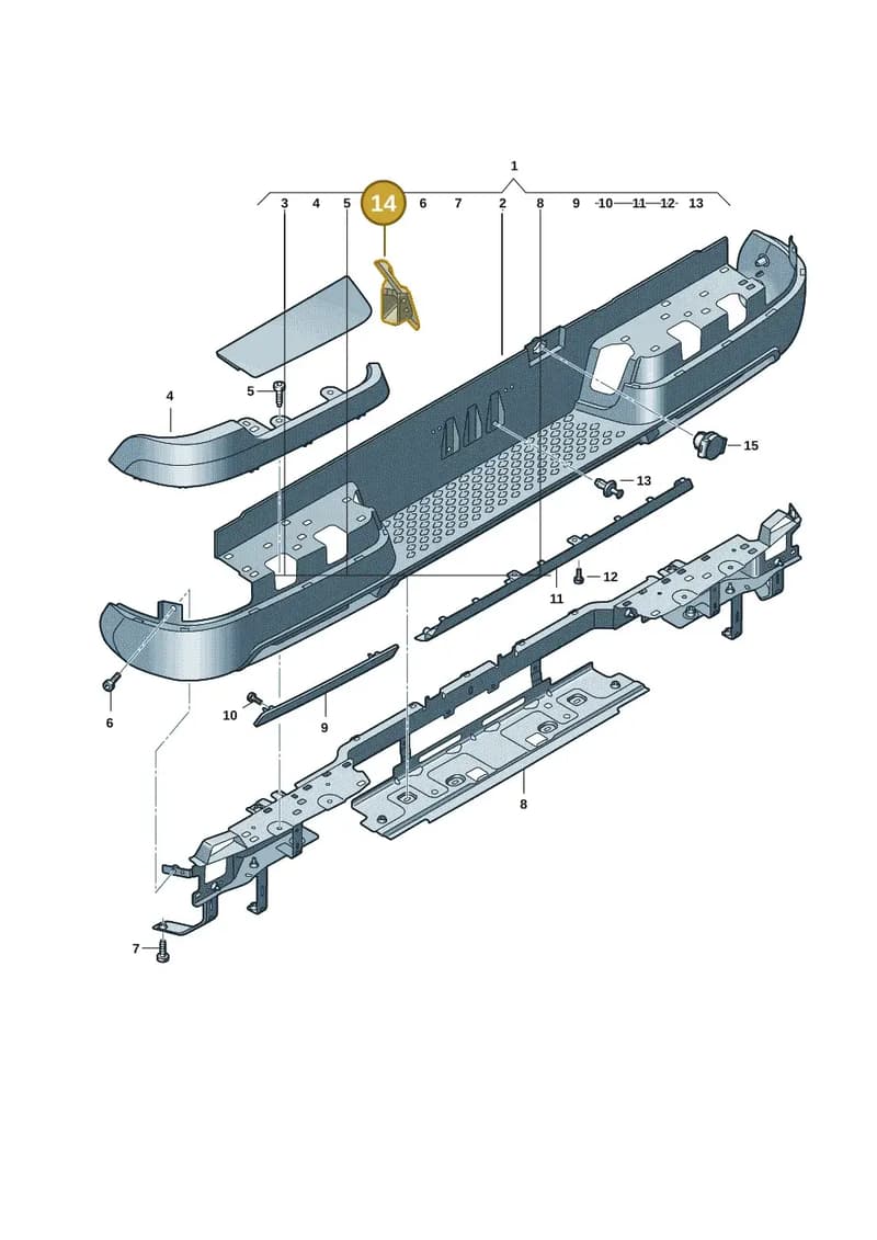 2HJ807643B — Volkswagen Amarok (2022-2025) diagram 2hb807060, position 14
