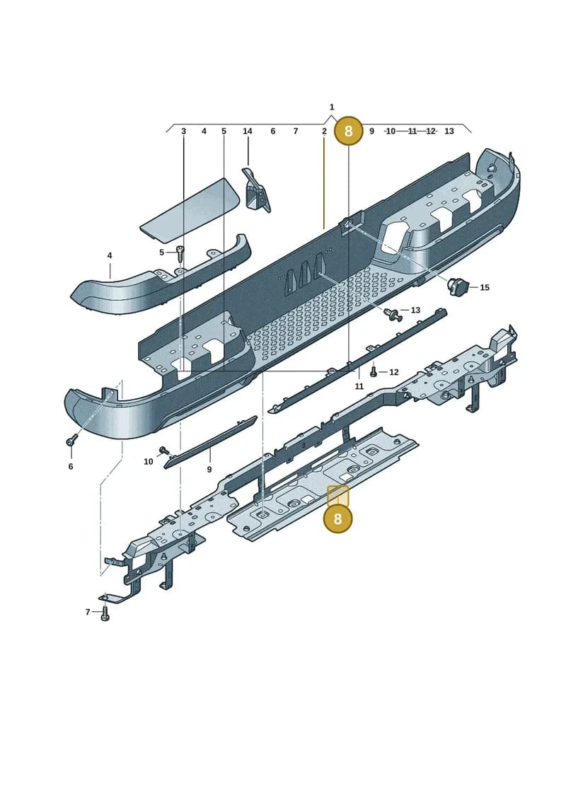 2HJ807744B — Volkswagen Amarok (2022-2025) diagram 2hb807060, position 8