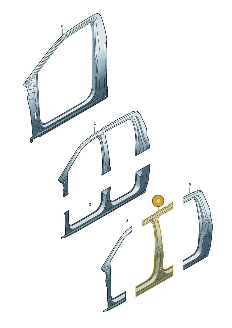 2HJ809030C — Volkswagen Amarok (2022-2025) diagram 2hb809200, position 4