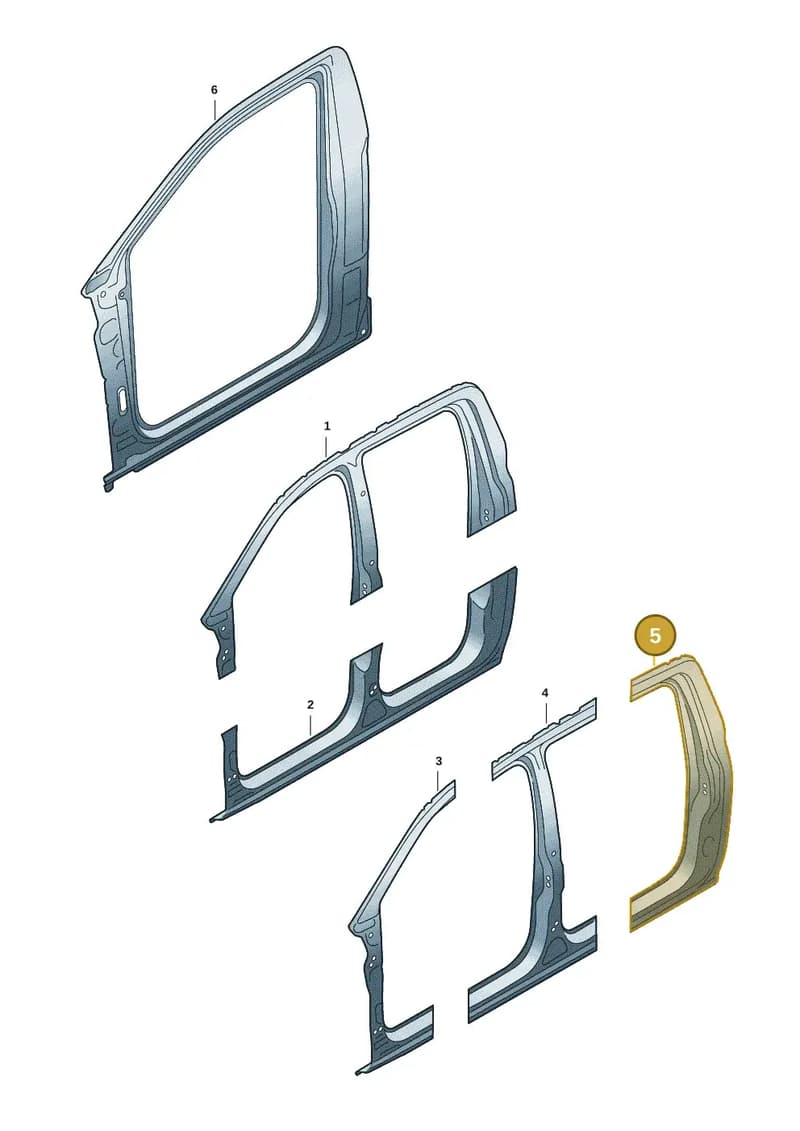 2HJ809030D — Volkswagen Amarok (2022-2025) diagram 2hb809200, position 5