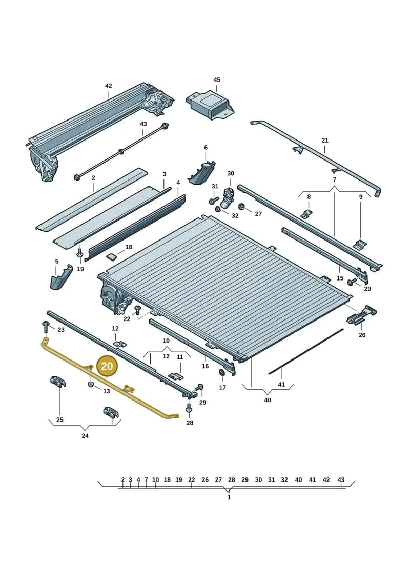 2HJ809465 — Volkswagen Amarok (2022-2025) diagram 2hb860800, position 20
