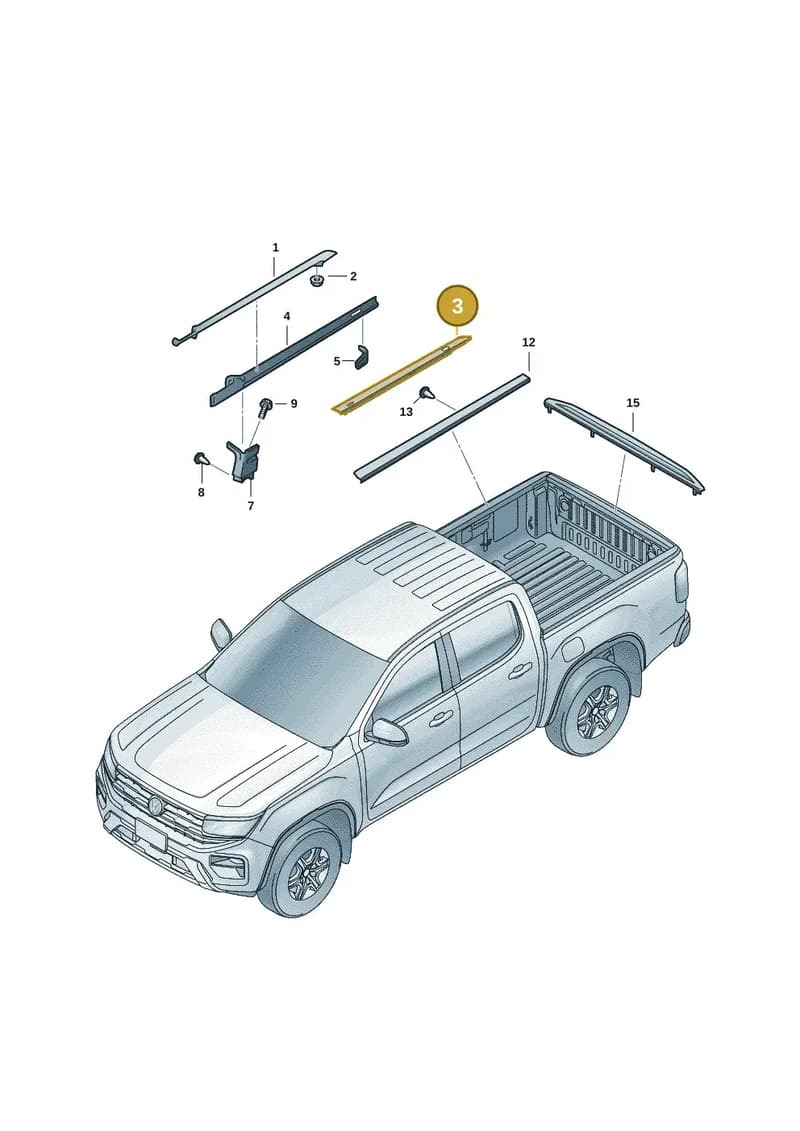2HJ810161CE — Volkswagen Amarok (2022-2025) diagram 2hb853300, position 3