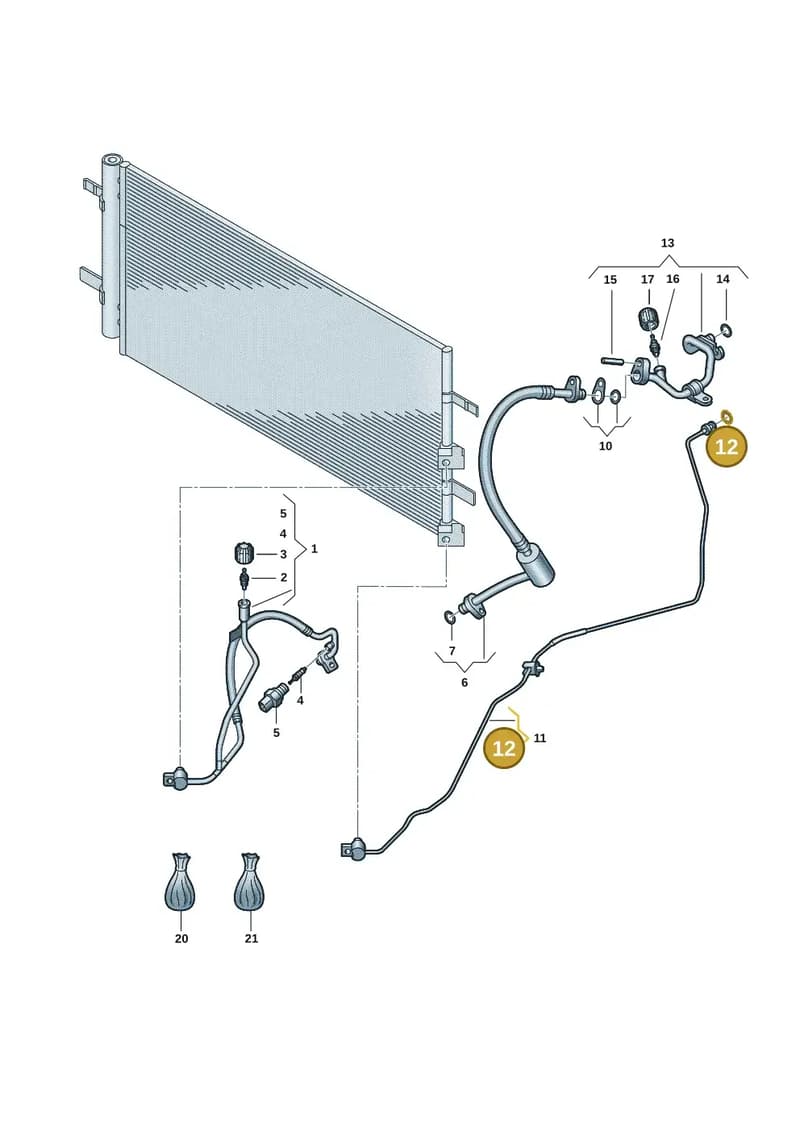 2HJ820178F — Volkswagen Amarok (2022-2025) diagram 2hb260500, position 12