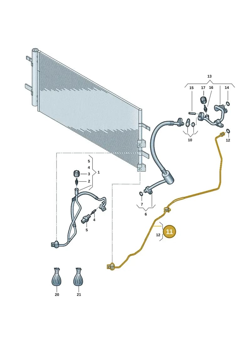 2HJ820721A — Volkswagen Amarok (2022-2025) diagram 2hb260500, position 11