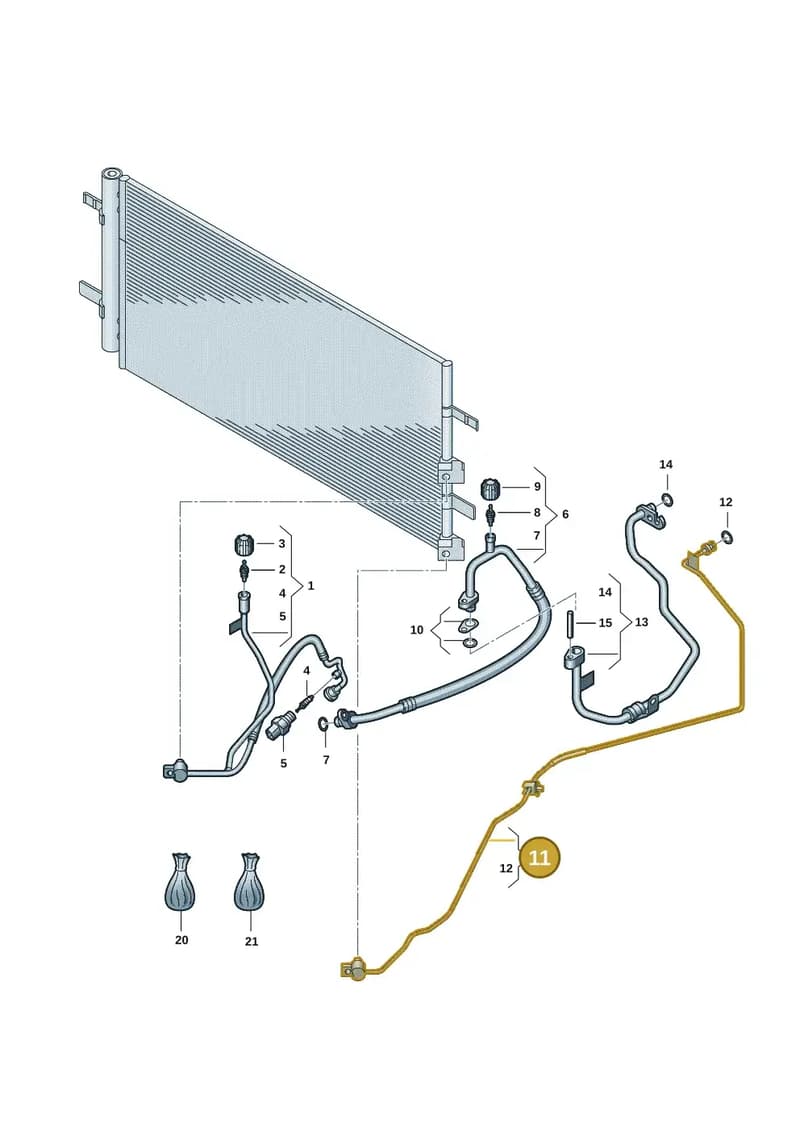 2HJ820721 — Volkswagen Amarok (2022-2025) diagram 2hb260400, position 11