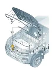 2HJ823509A Volkswagen Lid Lock