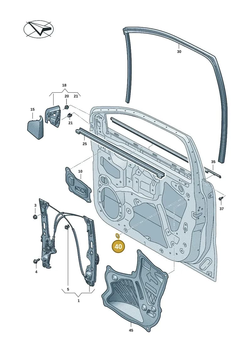 2HJ831447 — Volkswagen Amarok (2022-2025) diagram 2hb837500, position 40