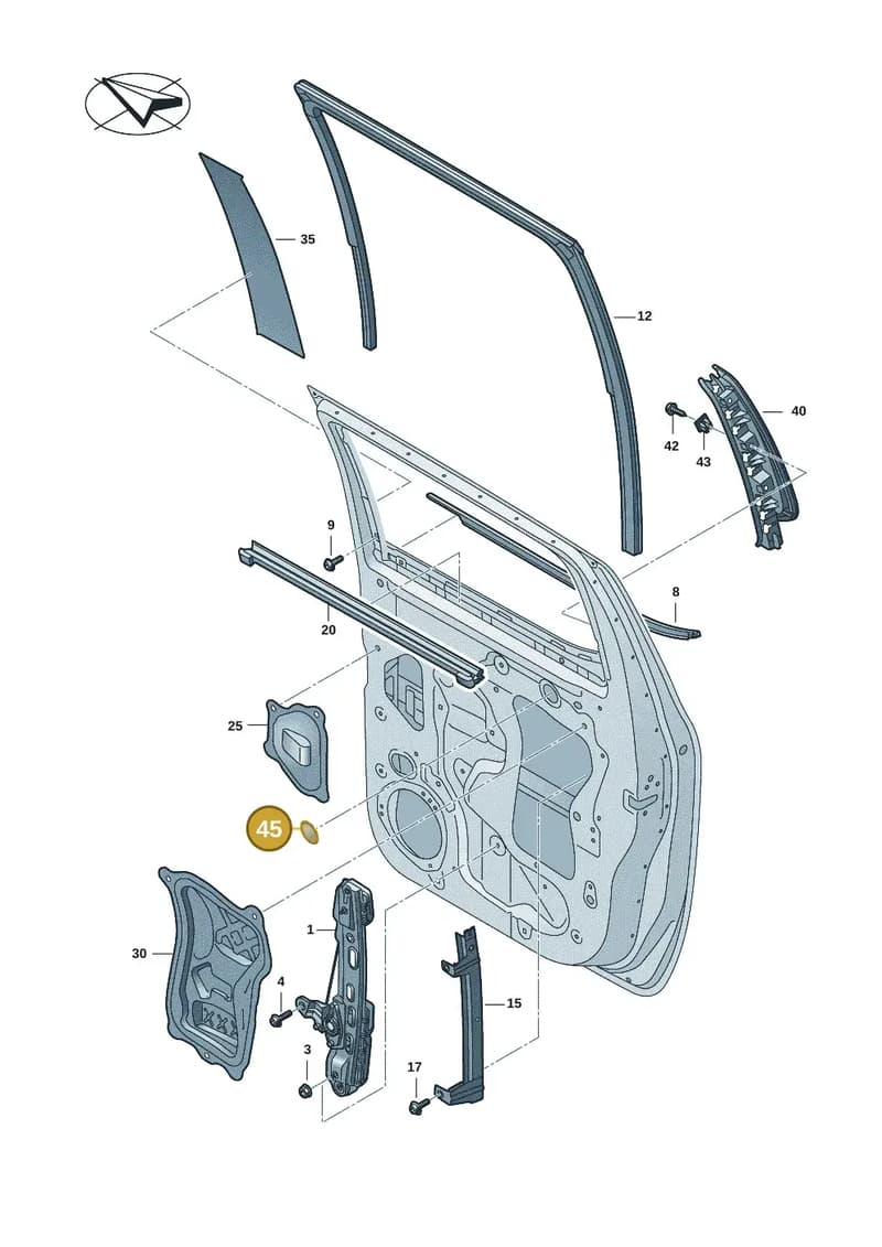 2HJ831447 — Volkswagen Amarok (2022-2025) diagram 2hb839500, position 45