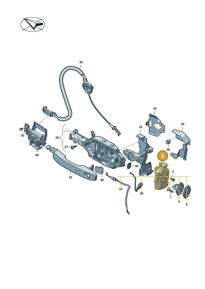 2HJ837015Q — Volkswagen Amarok (2022-2025) diagram 2hb837000, position 1