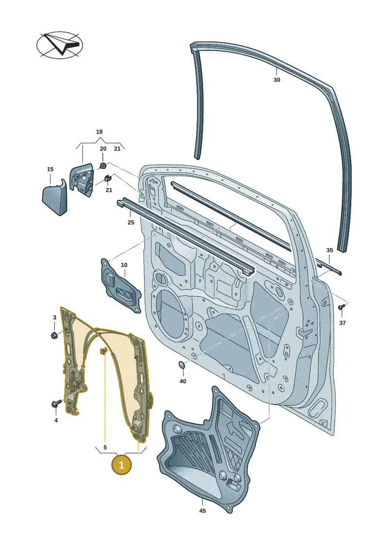 2HJ837401D — Volkswagen Amarok (2022-2025) diagram 2hb837500, position 1