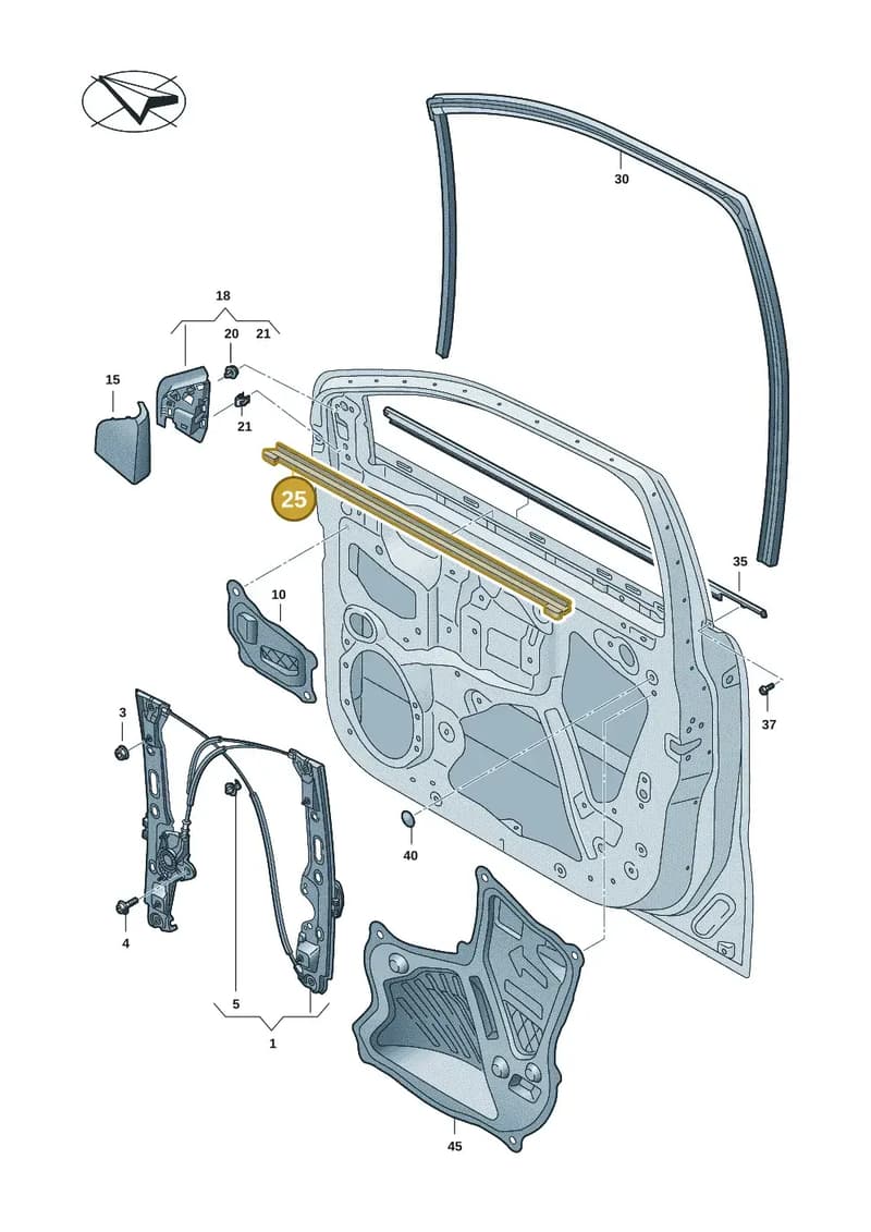 2HJ837480A — Volkswagen Amarok (2022-2025) diagram 2hb837500, position 25