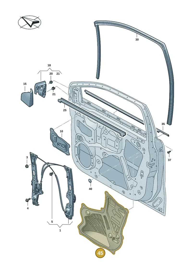 2HJ837849H — Volkswagen Amarok (2022-2025) diagram 2hb837500, position 45