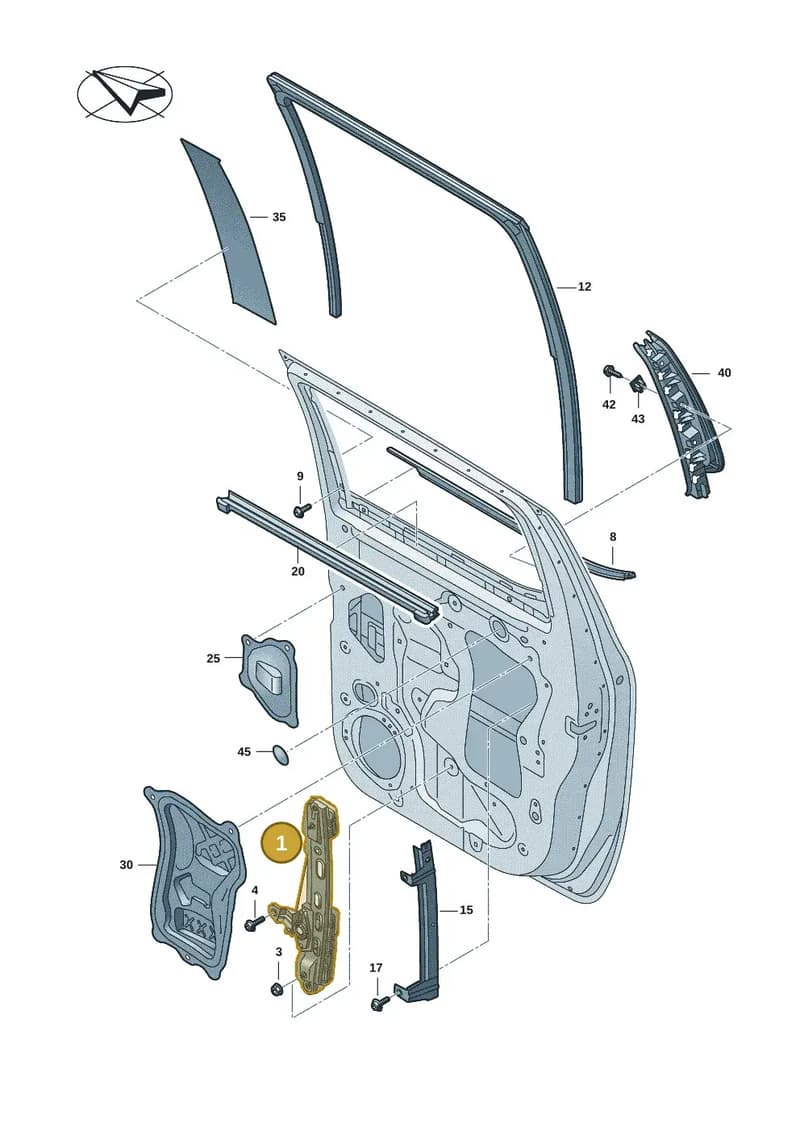 2HJ839402C — Volkswagen Amarok (2022-2025) diagram 2hb839500, position 1