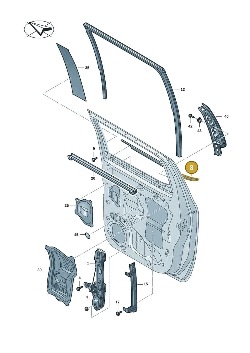 2HJ839472E — Volkswagen Amarok (2022-2025) diagram 2hb839500, position 8