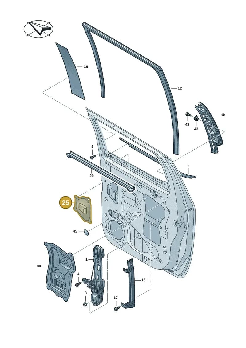 2HJ839993D — Volkswagen Amarok (2022-2025) diagram 2hb839500, position 25