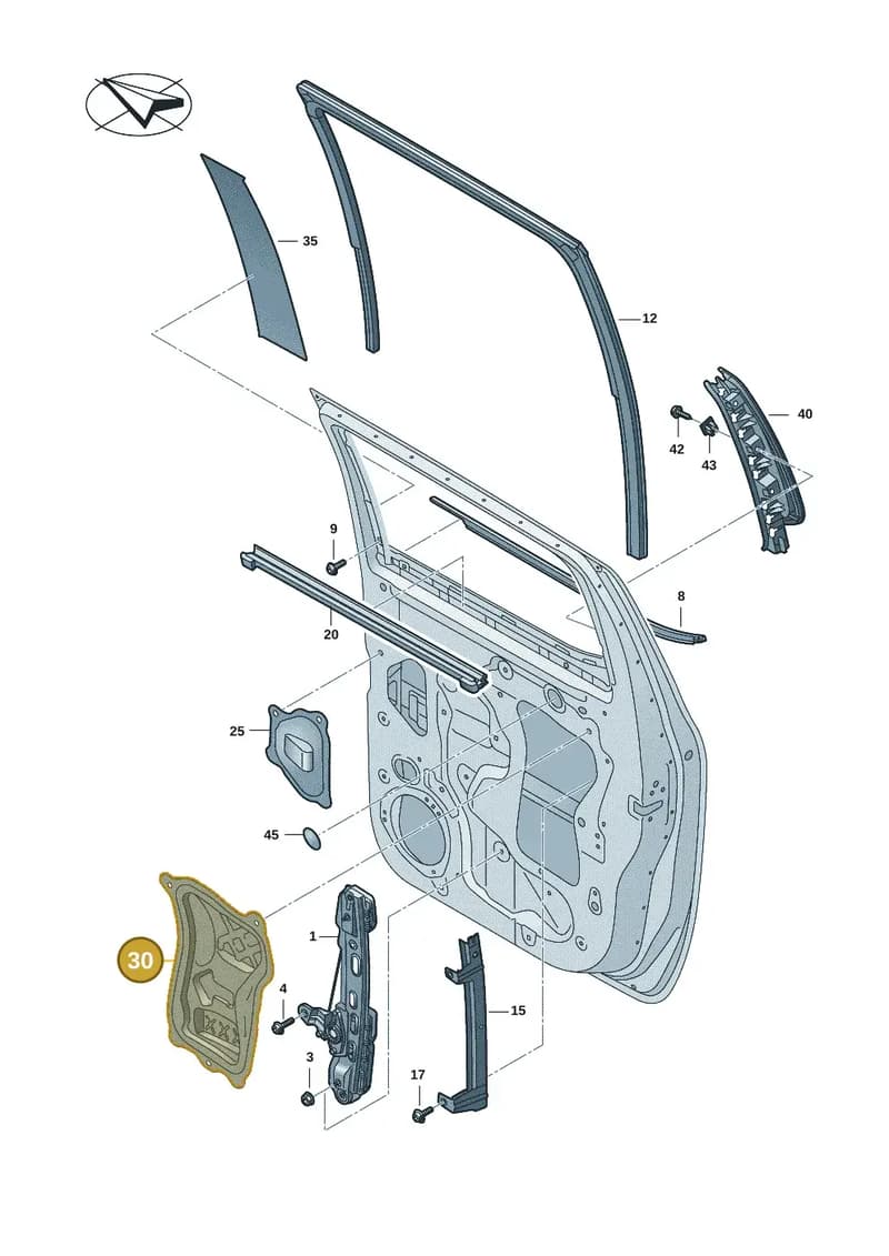 2HJ839994E — Volkswagen Amarok (2022-2025) diagram 2hb839500, position 30