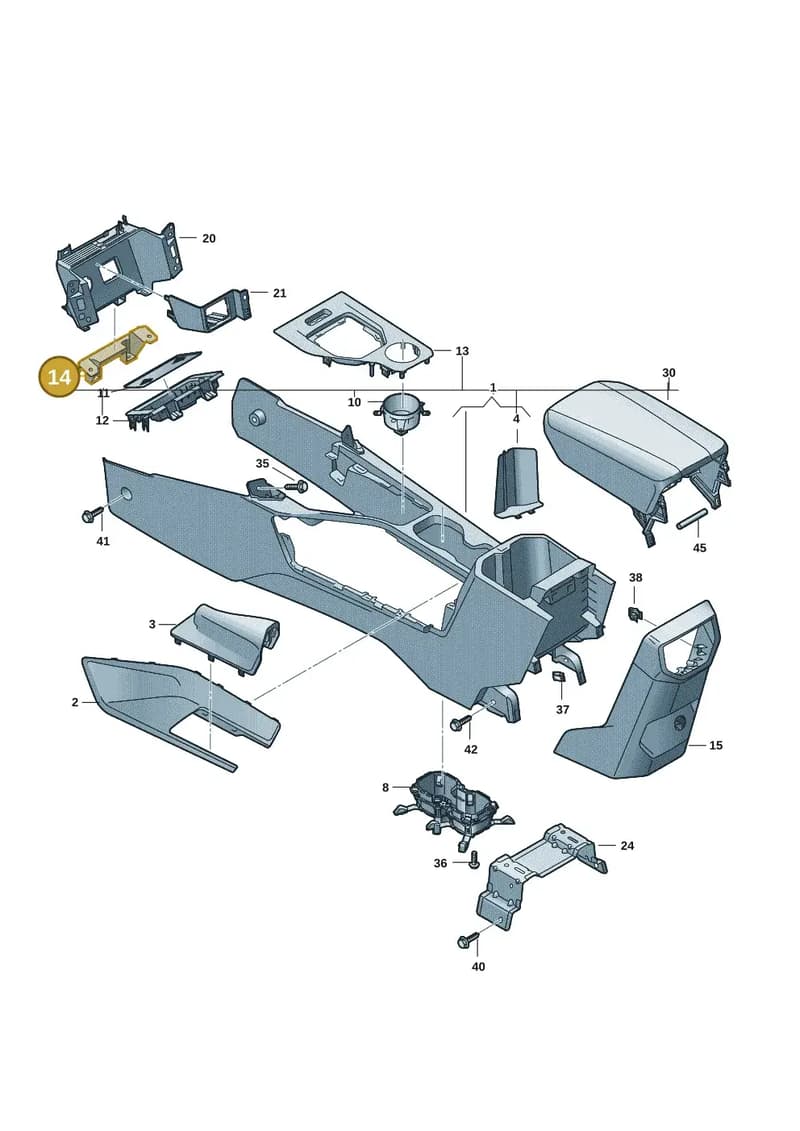 2HJ853231A — Volkswagen Amarok (2022-2025) diagram 2hb863500, position 14