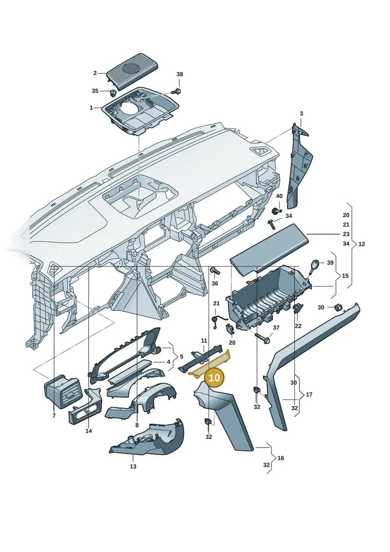 2HJ857110BR12 — Volkswagen Amarok (2022-2025) diagram 2hb857100, position 10