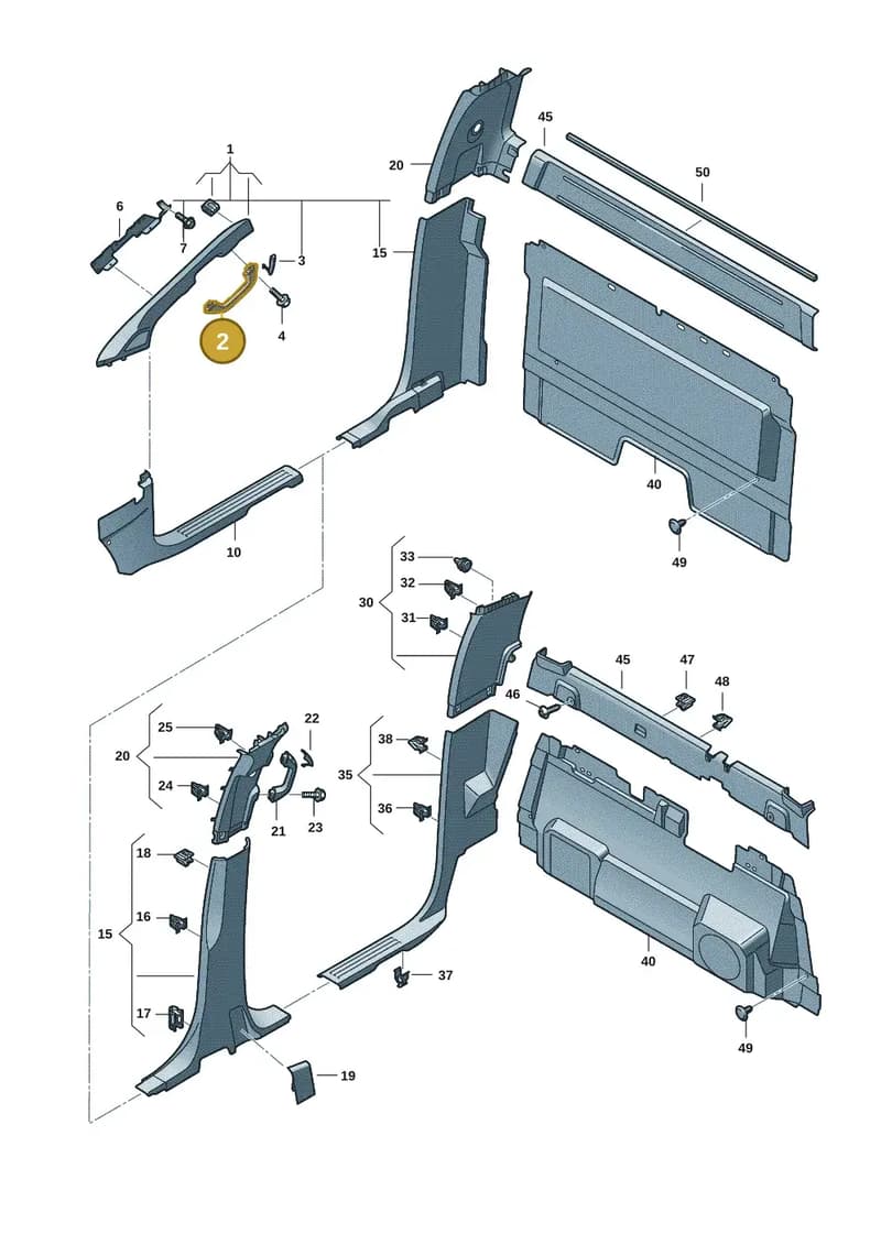 2HJ858637FR12 — Volkswagen Amarok (2022-2025) diagram 2hb867700, position 2