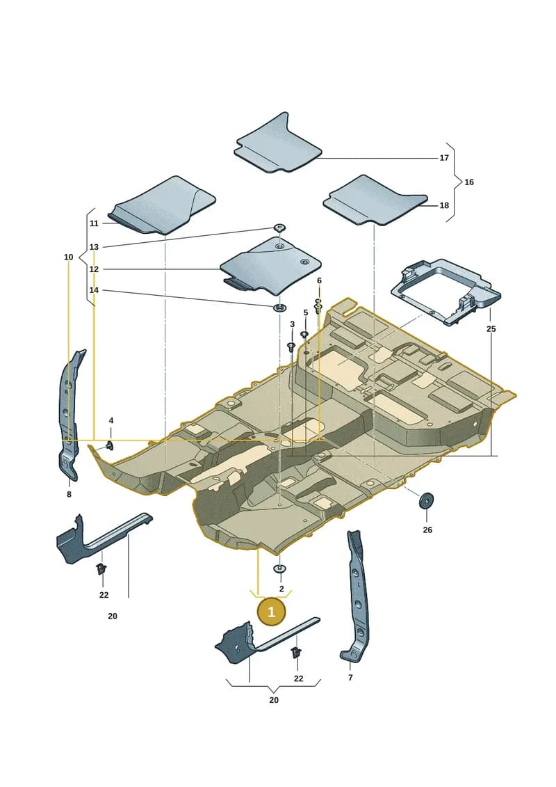 2HJ863367DO25 — Volkswagen Amarok (2022-2025) diagram 2hb863000, position 1