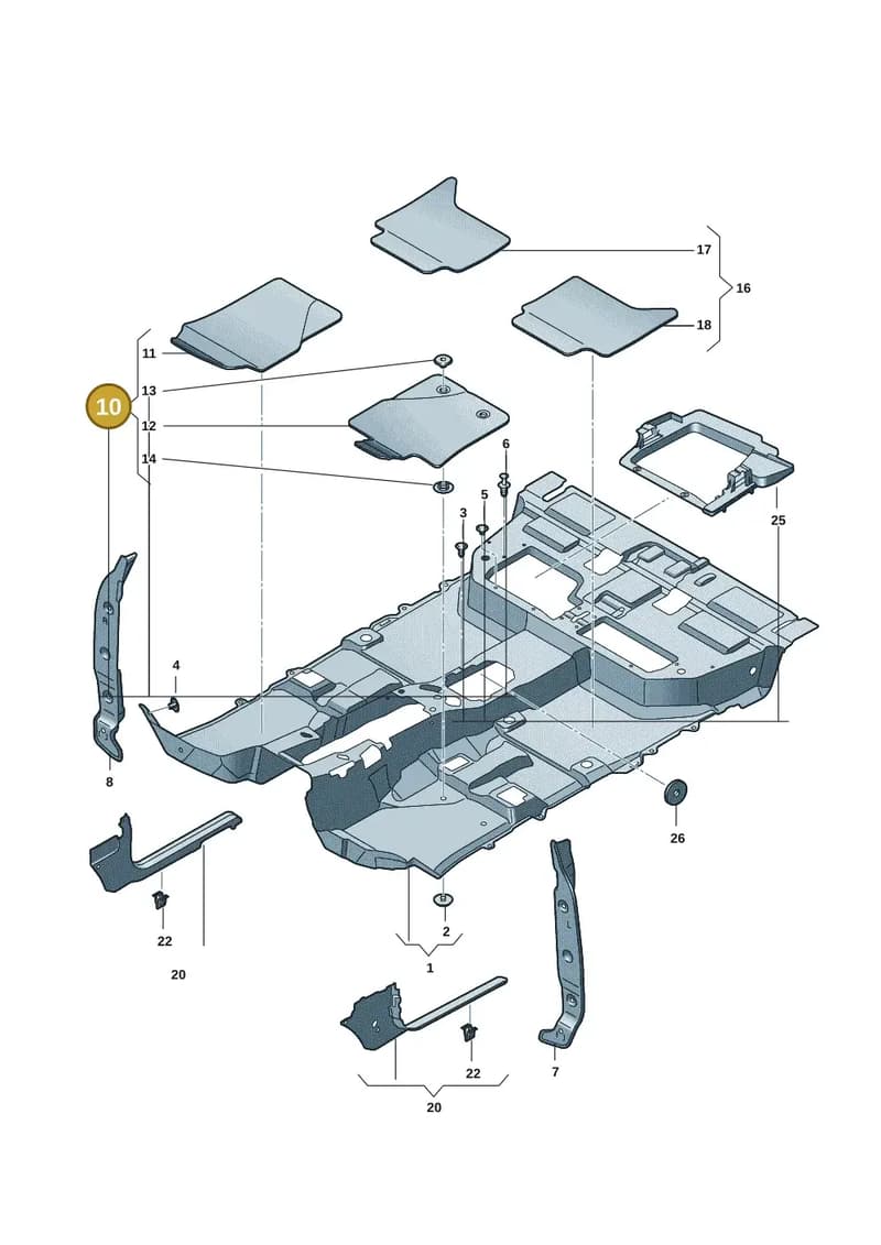 2HJ864435HO25 — Volkswagen Amarok (2022-2025) diagram 2hb863000, position 10