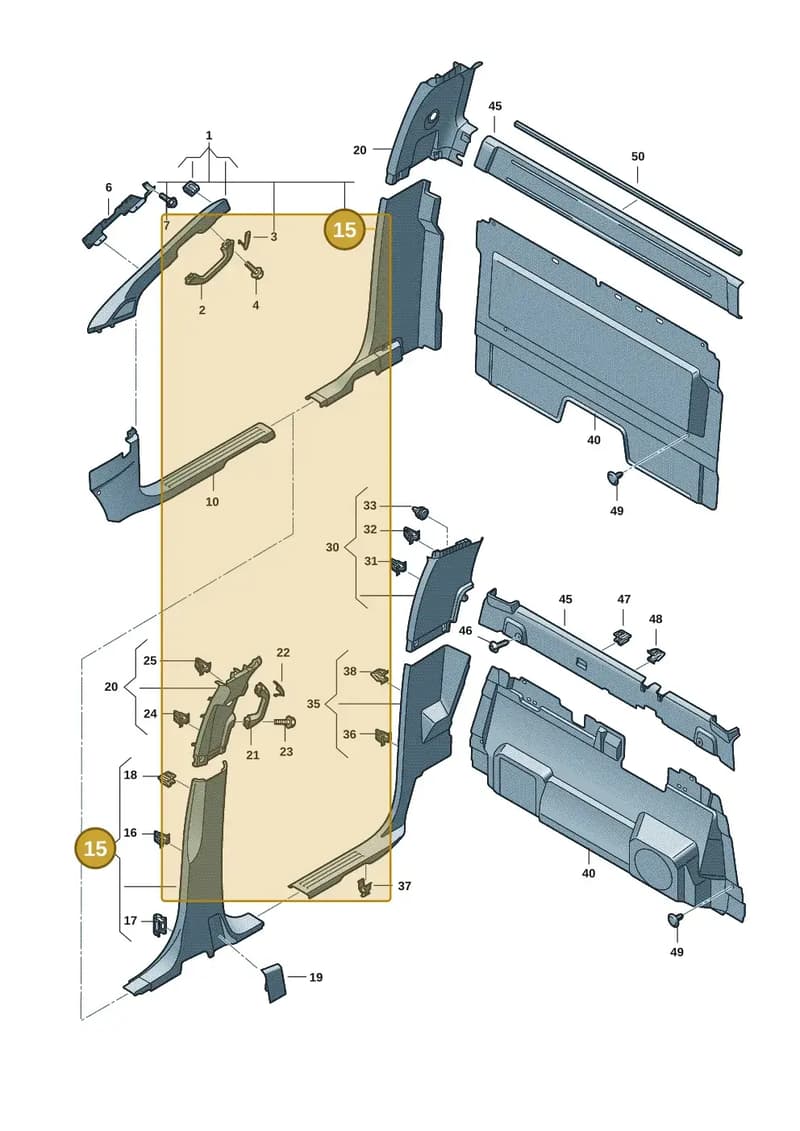 2HJ867292ER12 — Volkswagen Amarok (2022-2025) diagram 2hb867700, position 15