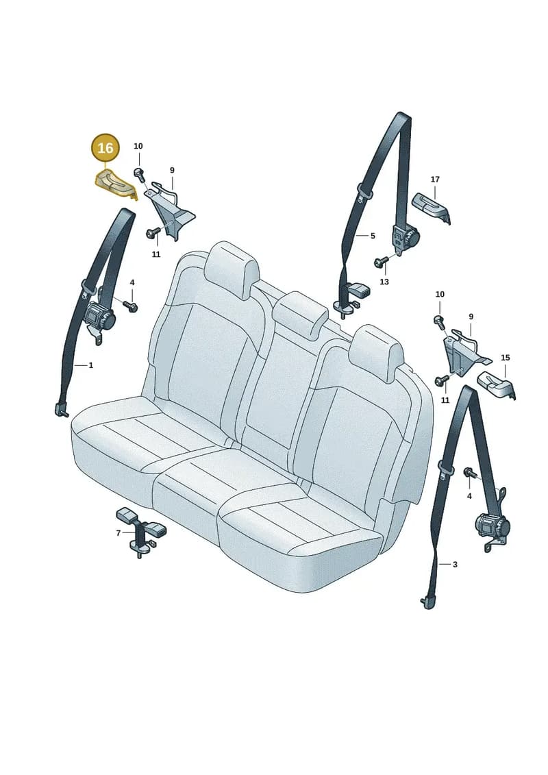 2HJ867991MR12 — Volkswagen Amarok (2022-2025) diagram 2hb857750, position 16
