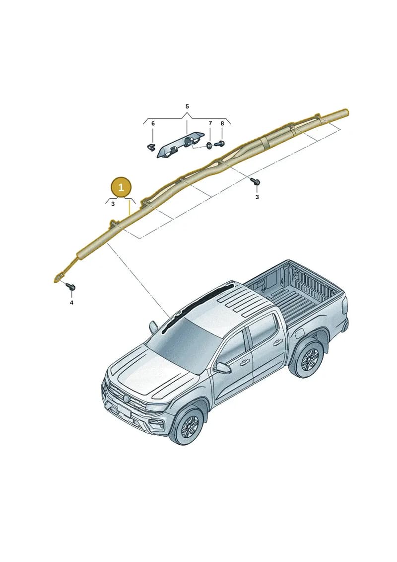 2HJ880744A — Volkswagen Amarok (2022-2025) diagram 2hb880200, position 1