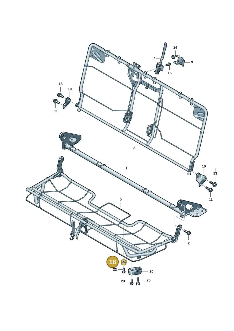 2HJ883663 — Volkswagen Amarok (2022-2025) diagram 2hb885000, position 18