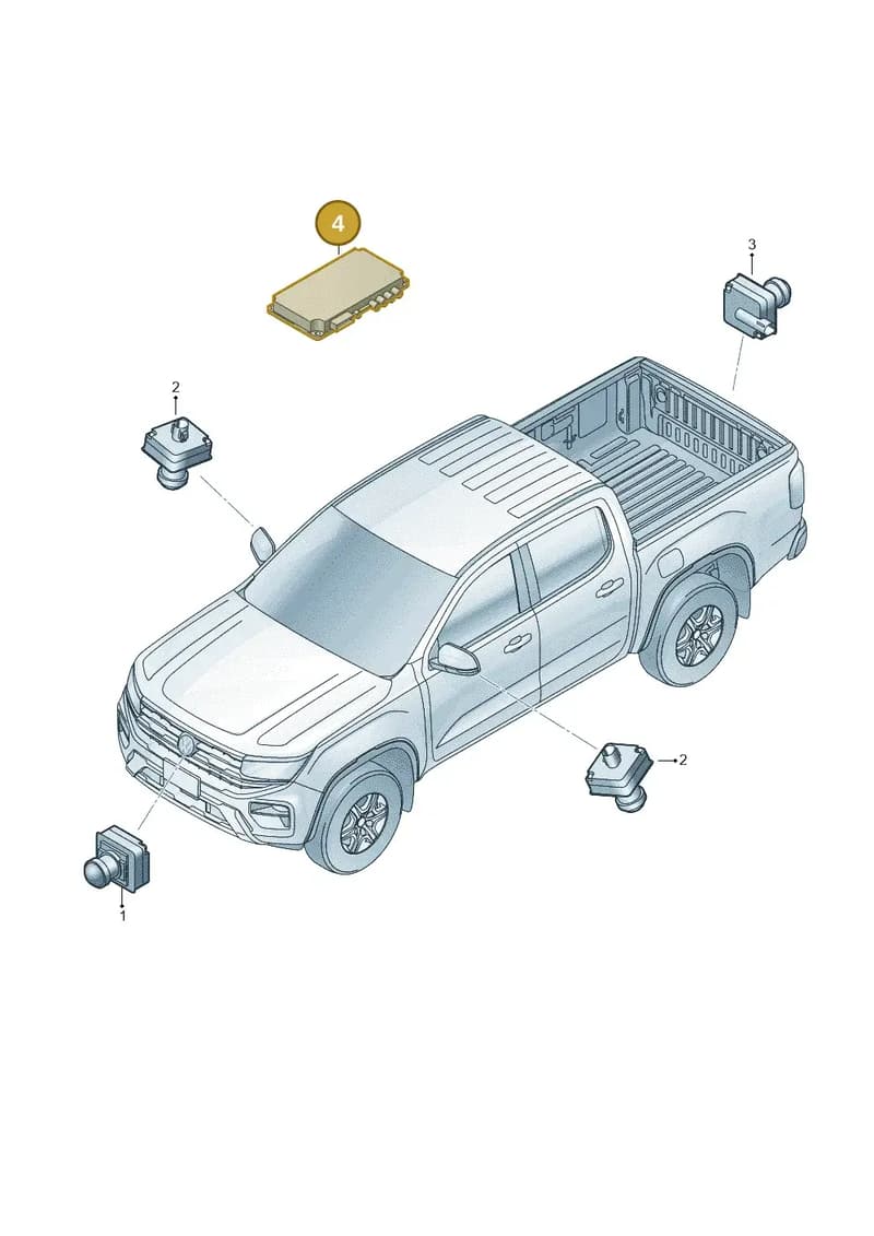 2HJ901241AL — Volkswagen Amarok (2022-2025) diagram 2hb907125, position 4