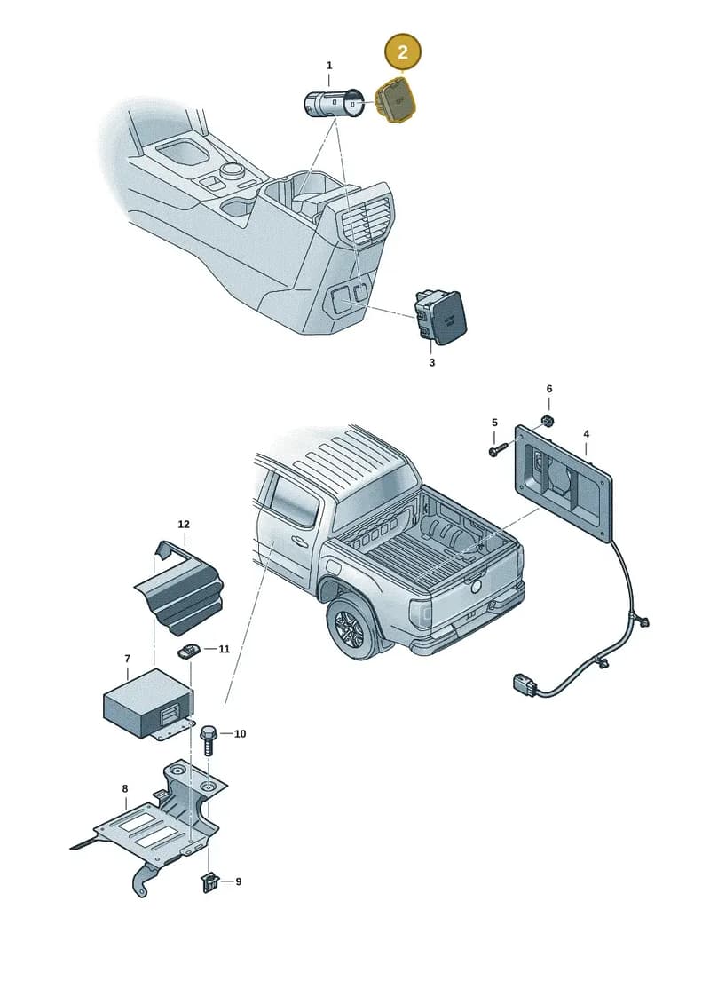 2HJ905497BO25 — Volkswagen Amarok (2022-2025) diagram 2hb919020, position 2