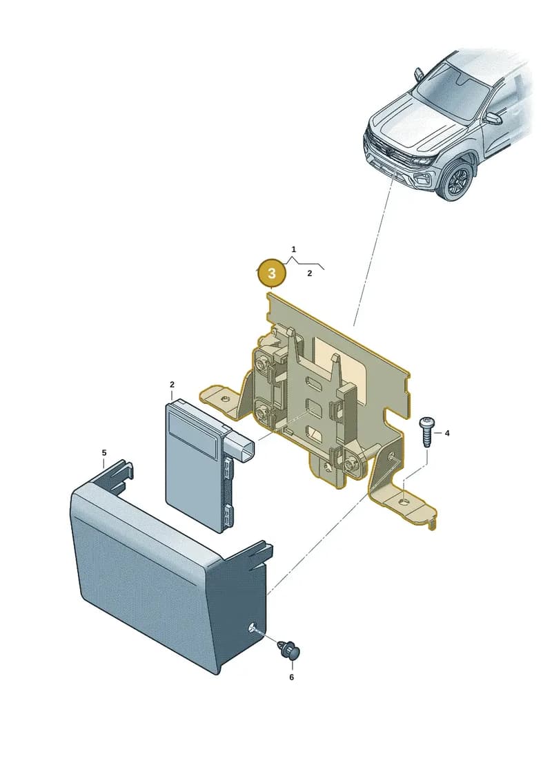 2HJ907574B — Volkswagen Amarok (2022-2025) diagram 2hb907600, position 3