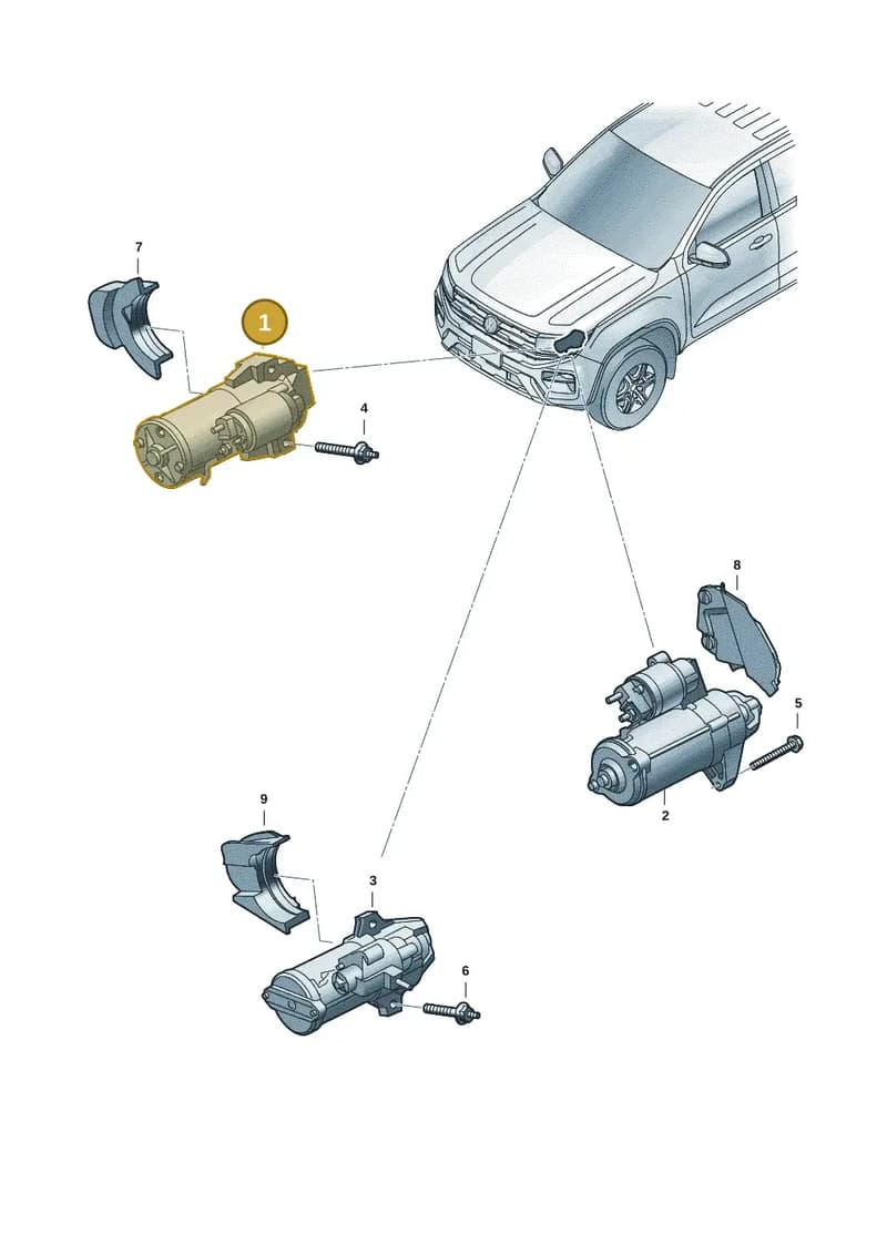 2HJ911020C — Volkswagen Amarok (2022-2025) diagram 2hb911000, position 1