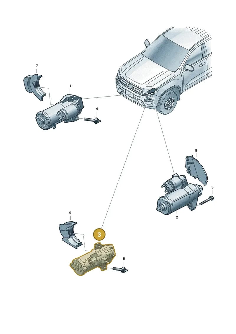 2HJ911020F — Volkswagen Amarok (2022-2025) diagram 2hb911000, position 3