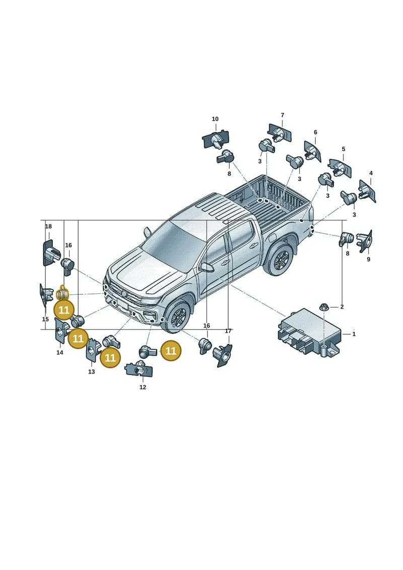 2HJ919275C — Volkswagen Amarok (2022-2025) diagram 2hb919000, position 11