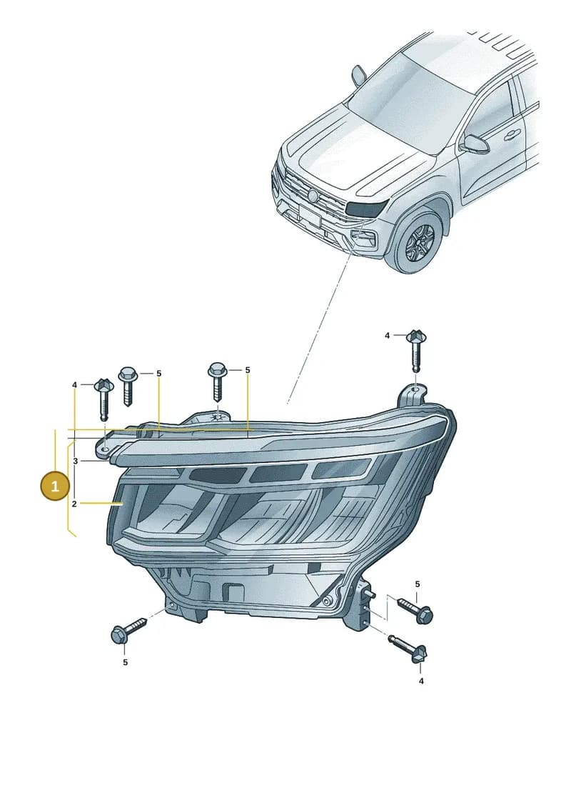 2HJ941035H — Volkswagen Amarok (2022-2025) diagram 2hb941010, position 1