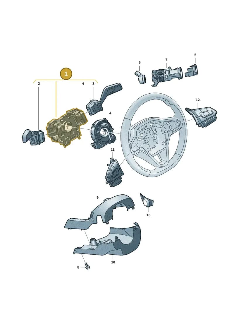 2HJ953501E — Volkswagen Amarok (2022-2025) diagram 2hb953500, position 1