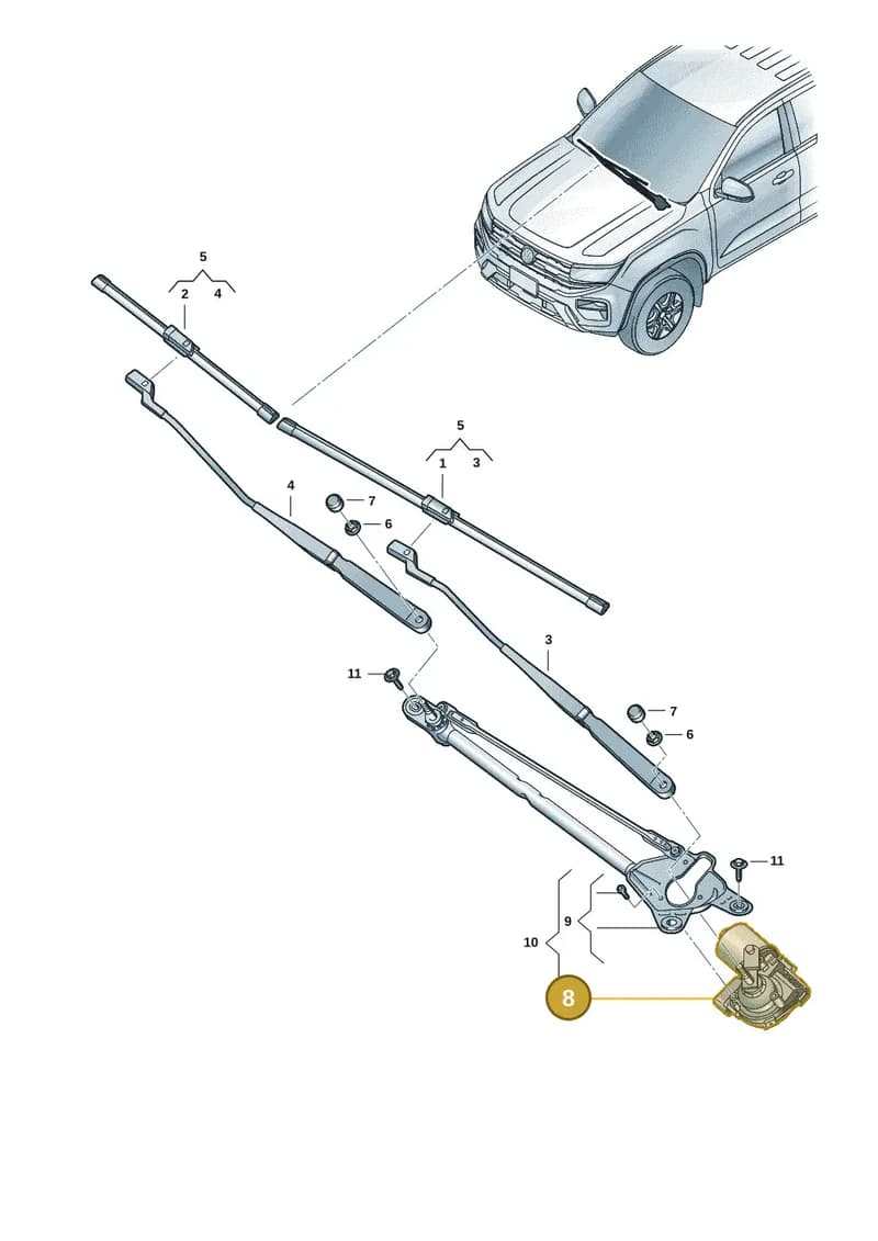 2HJ955113E — Volkswagen Amarok (2022-2025) diagram 2hb955000, position 8