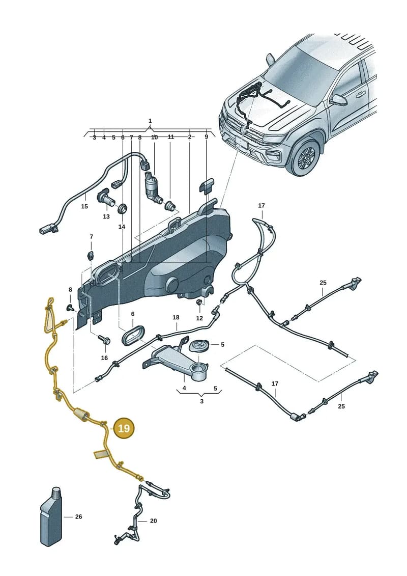 2HJ955320 — Volkswagen Amarok (2022-2025) diagram 2hb955100, position 19