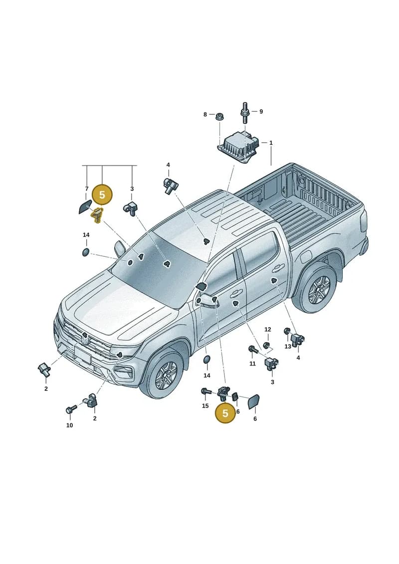 2HJ955557 — Volkswagen Amarok (2022-2025) diagram 2hb959600, position 5
